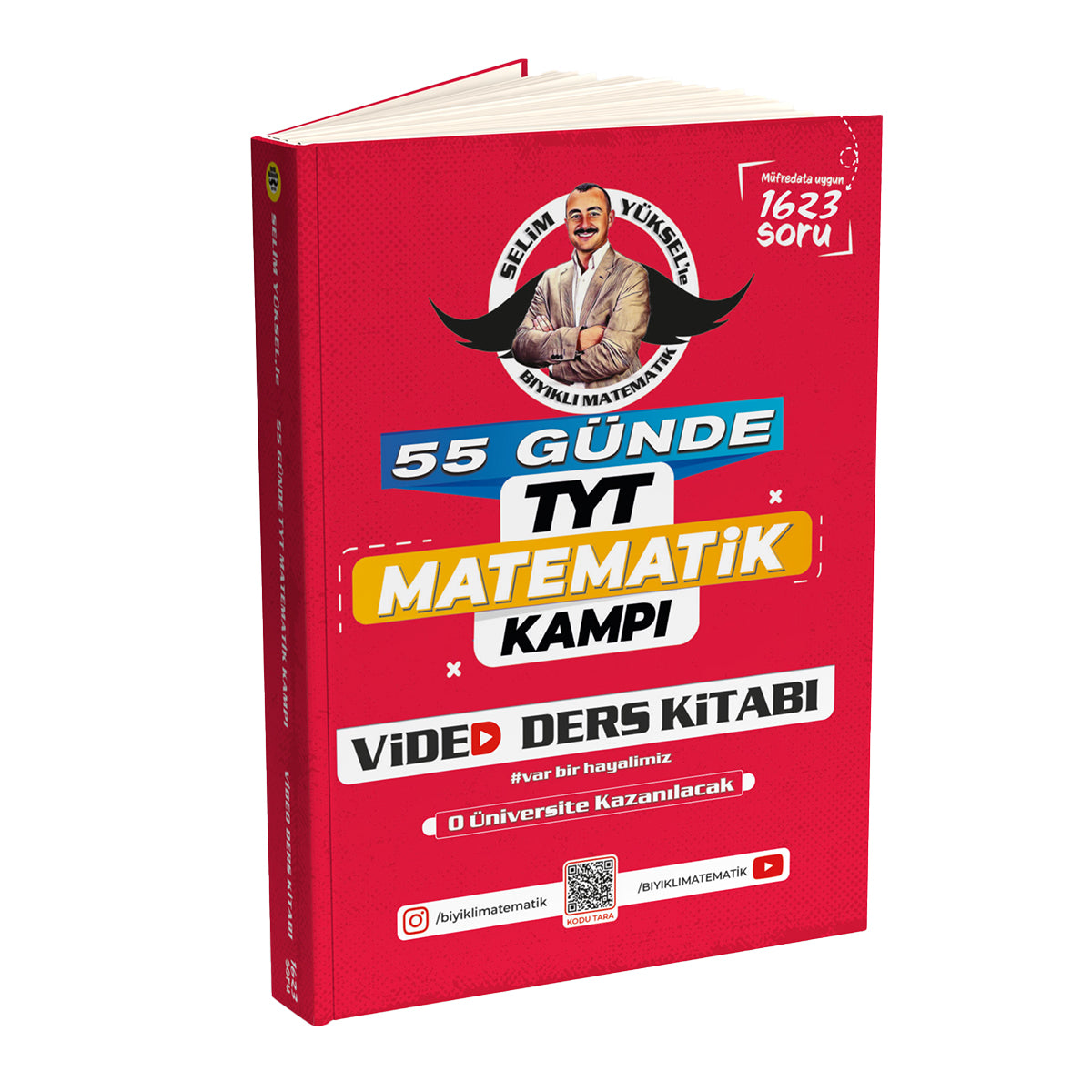 Bıyıklı Matematik Yayınları 55 Günde TYT Matematik Kampı Video Ders Kitabı Selim Yüksel